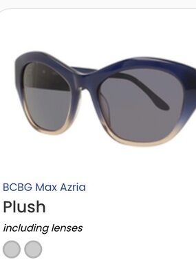 BCBGMaxAzria Navy to Cream Gradient Cat-Eye Sunglasses